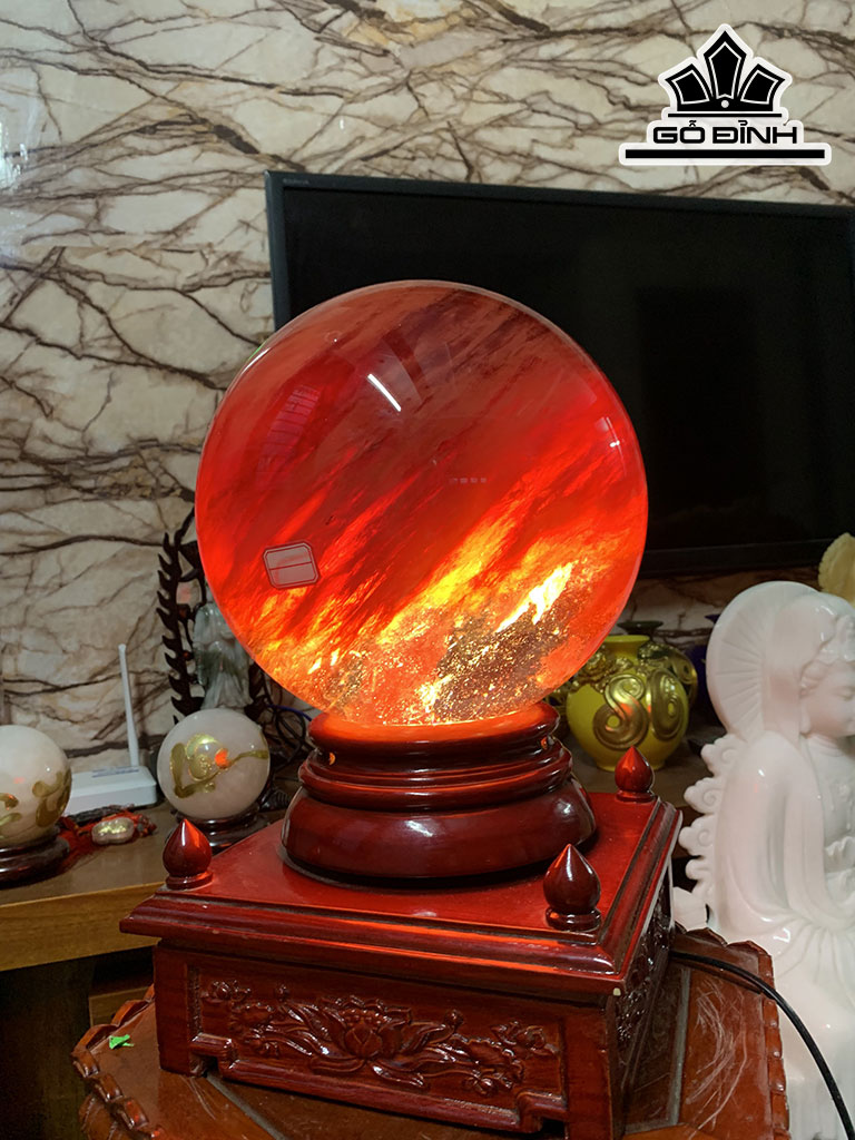 Bi cầu Thuỷ Tinh Đỏ Đường Kính 19 (cm)15,34kg