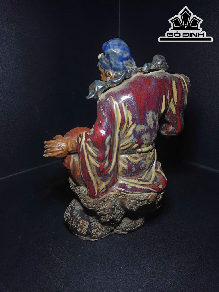 Tượng Đường Chung Quỳ Gốm Phật Sơn Cao 30 Ngang 22 (cm)