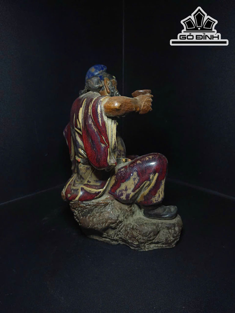 Tượng Đường Chung Quỳ Gốm Phật Sơn Cao 30 Ngang 22 (cm)