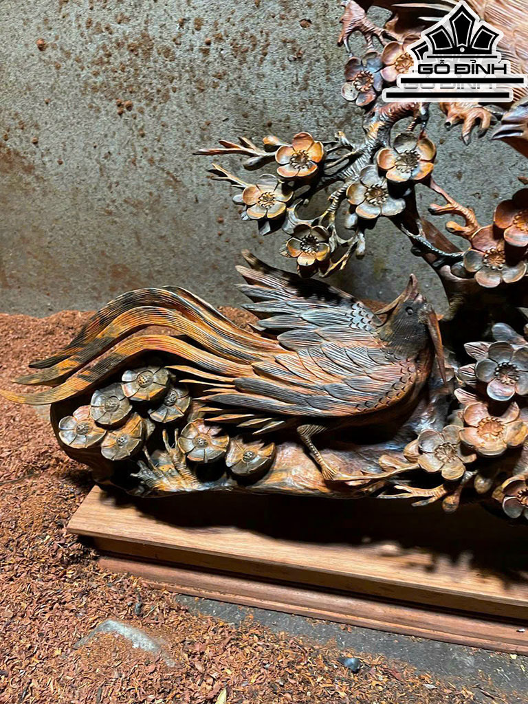 Phu Thê Viên Mãn Gỗ Trắc Cao 43 Ngang 66 Sâu 19 (cm)
