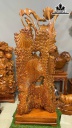 Tượng Cá Xiêm Đôi Gỗ Hương Cao 102 Ngang 42 Sâu 23 (cm)
