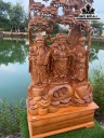 Tượng Phúc Lộc Thọ ( Tam Đa) Gỗ Ngọc Am Cao 88 Ngang 56 Sâu 25 (cm)