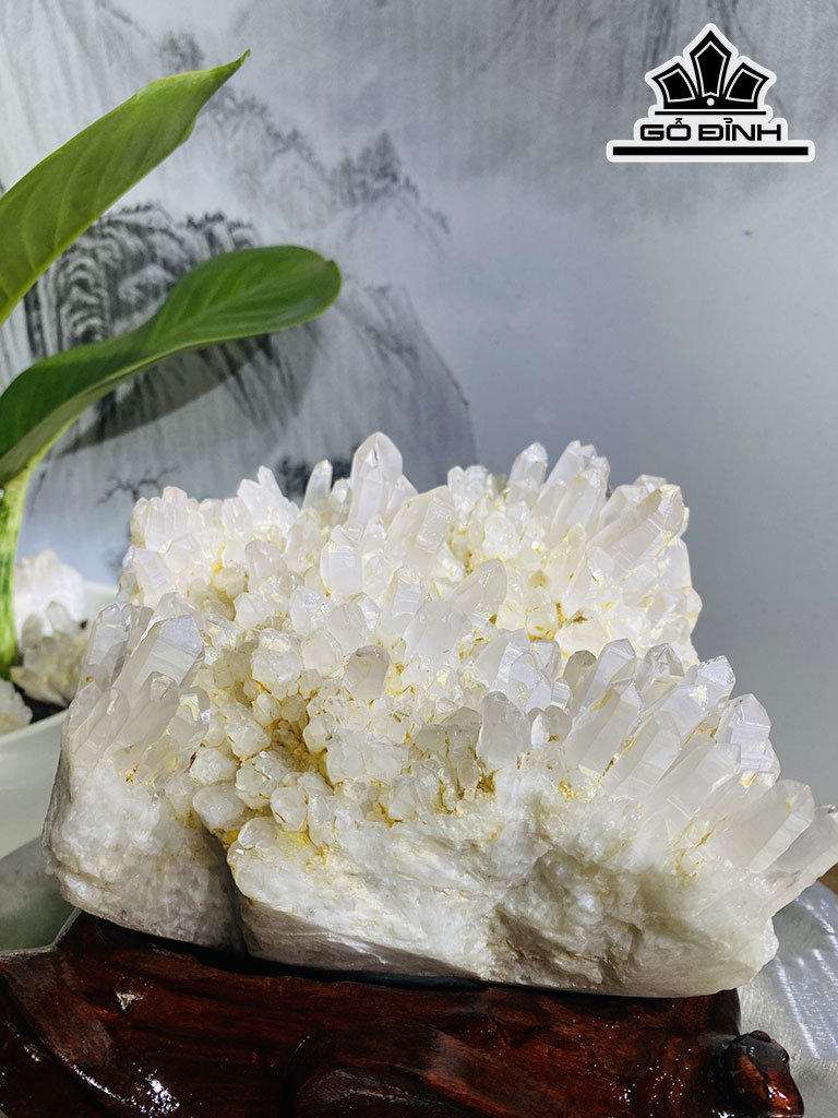 Tinh Thể Đá Thạch Anh Trắng Cao 18 Ngang 20 (cm) 5kg