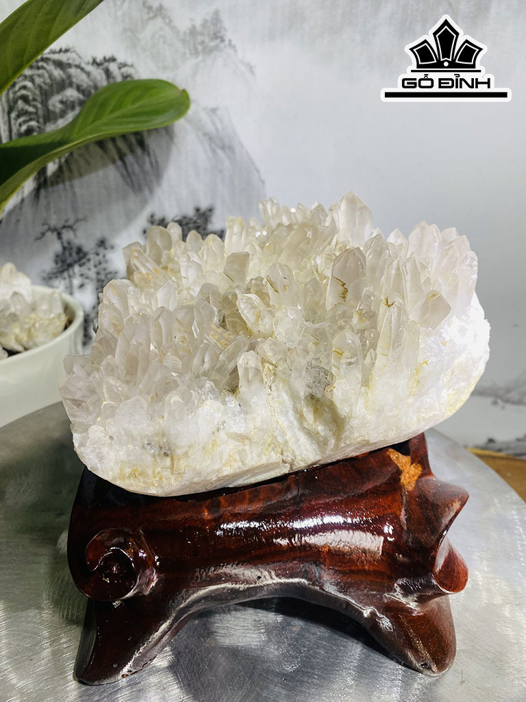 Tinh Thể Đá Thạch Anh Trắng Cao 18 Ngang 20 (cm) 5kg