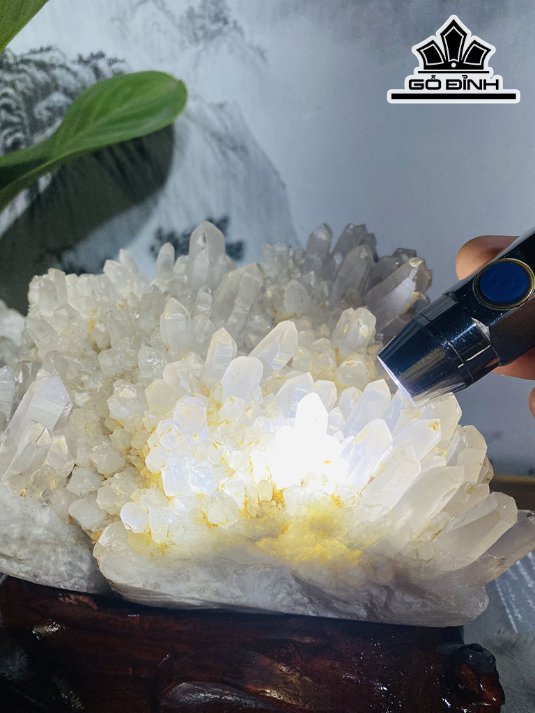 Tinh Thể Đá Thạch Anh Trắng Cao 18 Ngang 20 (cm) 5kg
