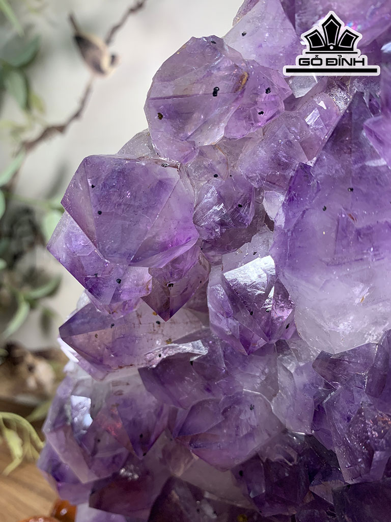 Tinh Thể Đá Thạch Anh Tím Cao 28 Ngang 24 Sâu 28 (cm) 5,1kg