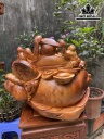 Tượng Phật Di Lặc Tam Phúc Gỗ Nu Ngọc Am Cao 48 Ngang 60 Sâu 45 (cm)