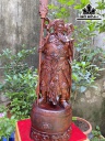 Tượng Quan Công Chống Đao Gỗ Trắc Cao 56 Ngang 21 Sâu 19 (cm)