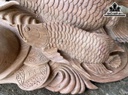 Tượng Cá Kim Long Mẫu Tử Gỗ Hương Cao 50 Ngang 85 Sâu 32 (cm)