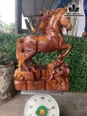 Tượng Ngựa Phong Thủy (Nhất Mã Phi Thiên) Gỗ Hương Cao 63 Ngang 46 Sâu 25 (cm)