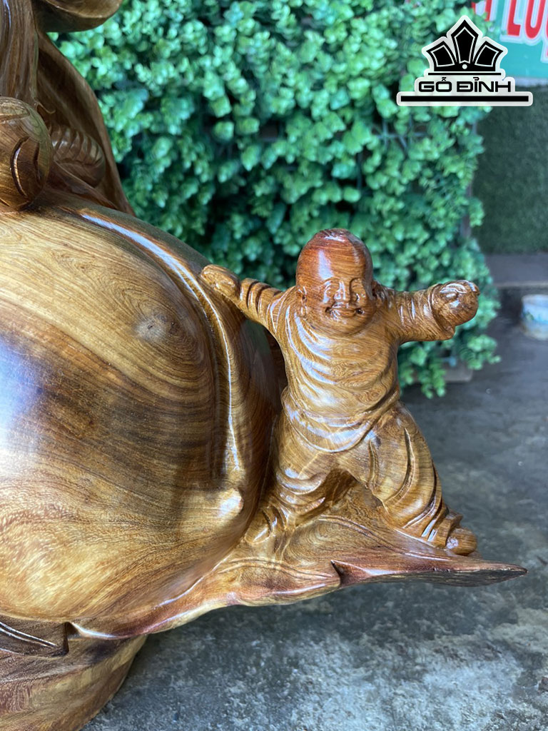 Tượng Ông Thọ Gỗ Hương Cao 75 Ngang 58 Sâu 36 (cm)