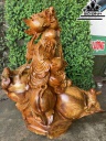 Tượng Ông Thọ Gỗ Hương Cao 75 Ngang 58 Sâu 36 (cm)