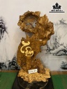 Tranh Đồng Hồ Chữ Tâm Gỗ Nu Nghiến Cao 68 Ngang 36 Sâu 22 (cm)