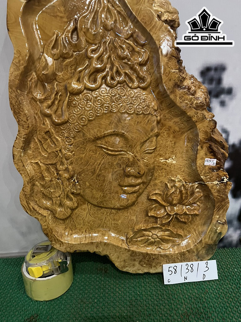 Tranh Phật Tổ Gỗ Nu Nghiến Cao 58 Ngang 38 Sâu 3 (cm)