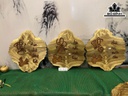 Tranh Phúc Lộc Thọ ( Tam Đa ) Gỗ Nu Nghiến Cao 46 Ngang 42 Sâu 2,5 (cm)
