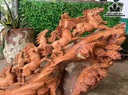 Tượng Bát Mã Gỗ Hương Cao 63 Ngang 95 Sâu 40 (cm)