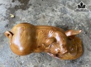 Tượng Heo Gỗ Hương Cao 22 Ngang 42 Sâu 18 (cm)