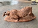 Tượng Hổ Phong Thủy Gỗ Hương Cao 22 Ngang 51 Sâu 20 (cm)