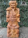 Tượng Phúc Lộc Thọ (Tam Đa) Gỗ Hương Cao 50 Ngang 19 Sâu 14 (cm)