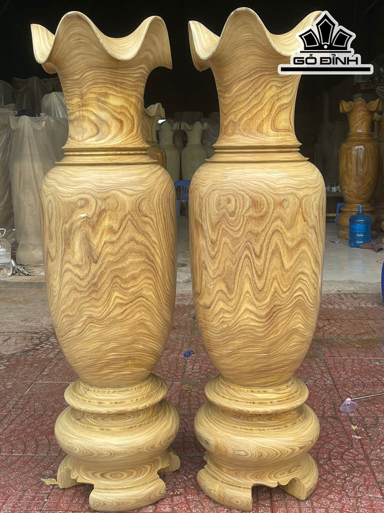 Lục Bình Gỗ Cẩm Vàng Cao 170 Đường Kính 48,5 (cm)
