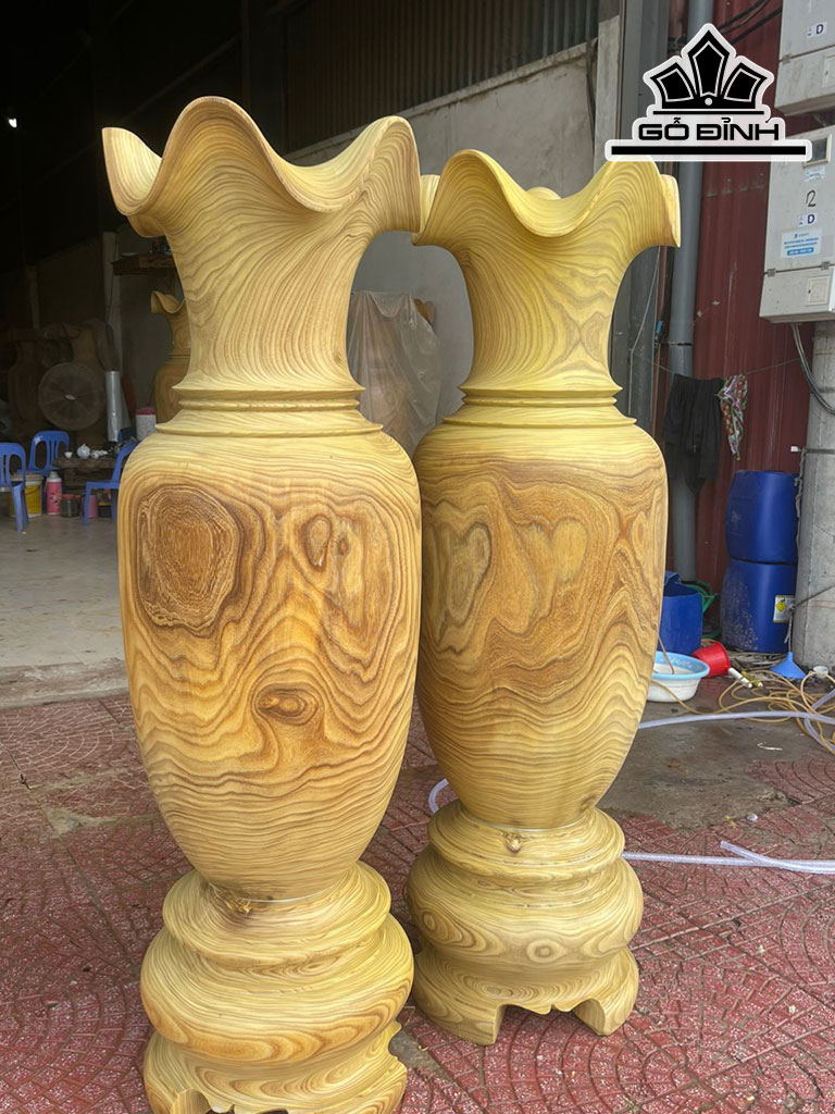 Lục Bình Gỗ Cẩm Vàng Cao 170 Đường Kính 52 (cm)