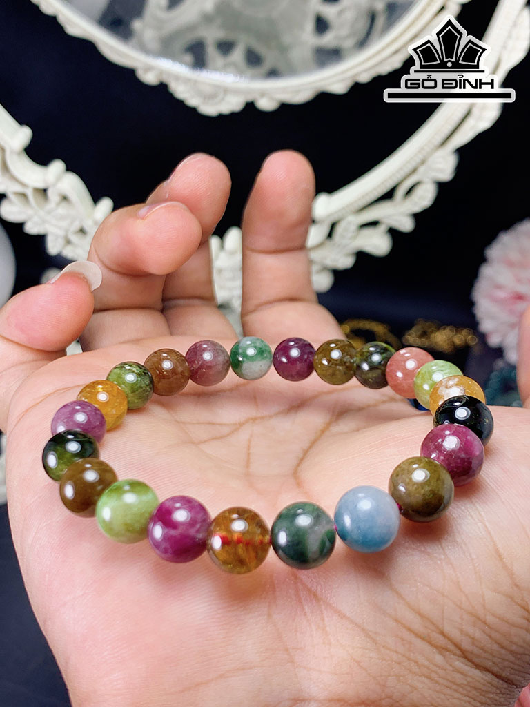 Vòng Tay Đá Tourmaline Đường Kính 9,5 (mm)