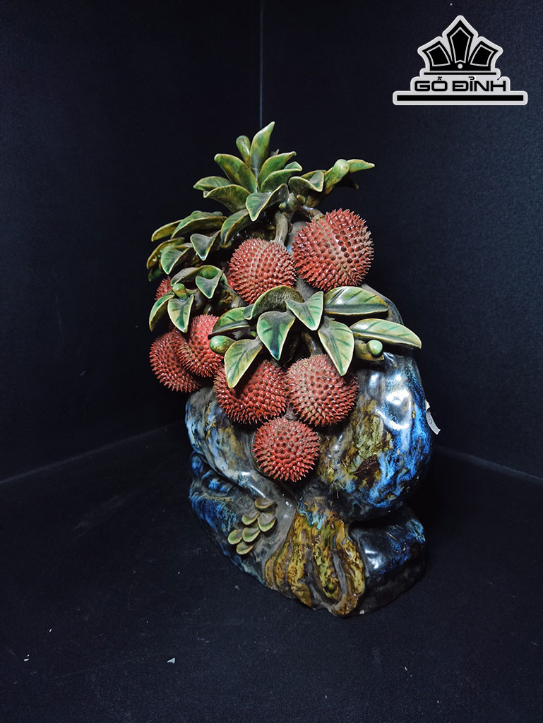 Cây Vải Viên Mãn Gốm Phật Sơn Cao 33 Ngang 26 Sâu 16 (cm)