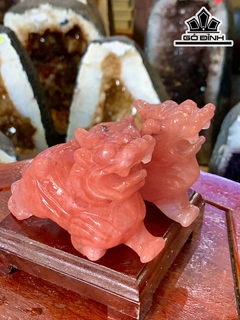 Cặp Tỳ Hưu Đá Lửa Cao 10 (cm)