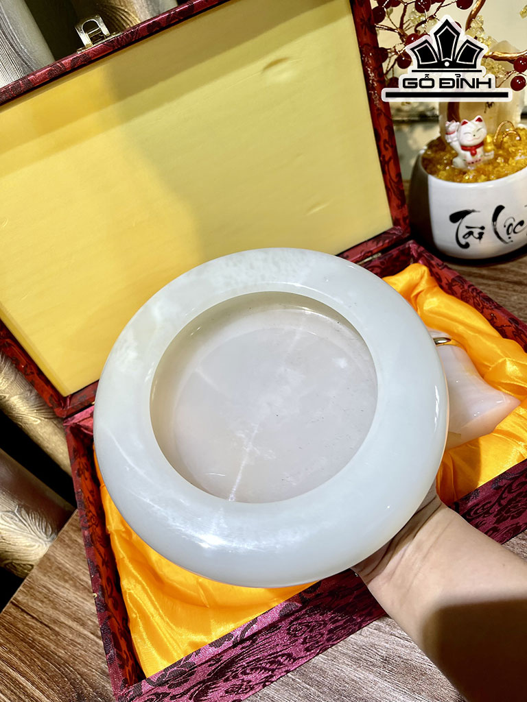 Gạt Tàn Ống Bút Đá Onyx Cao 12 - 15 (cm)