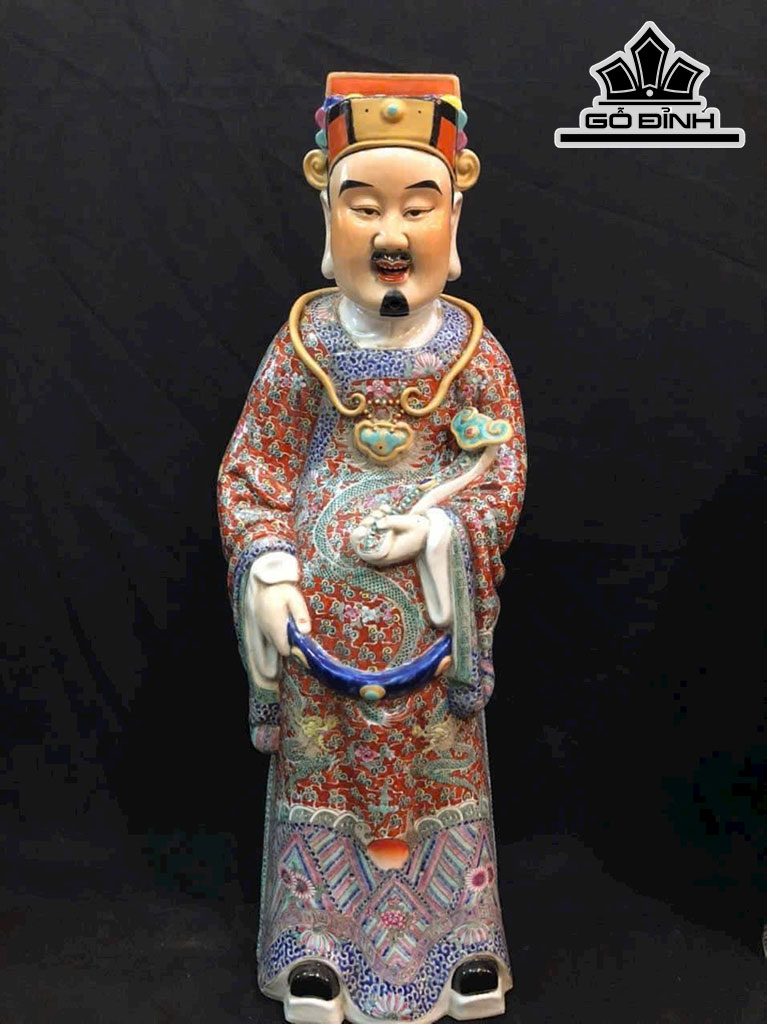 Bộ Tam Đa Gốm Tàu Men Gấm Cao 66 (cm)