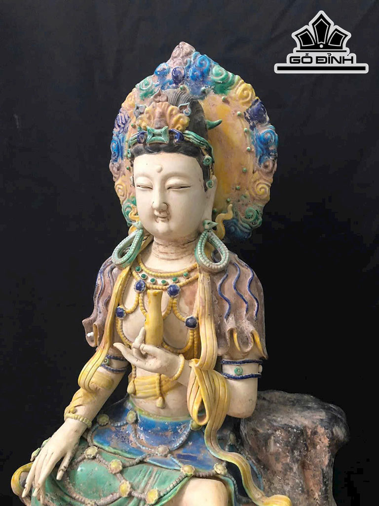 Tượng Phật Bà Gốm Tàu Cao 62 (cm)