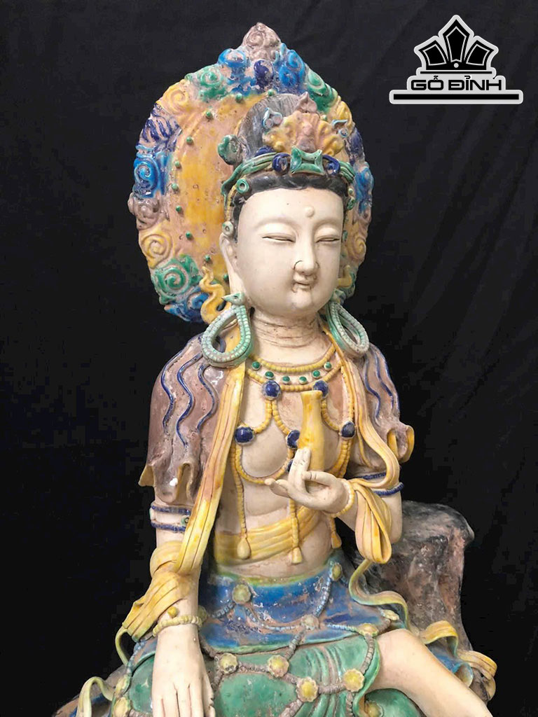 Tượng Phật Bà Gốm Tàu Cao 62 (cm)
