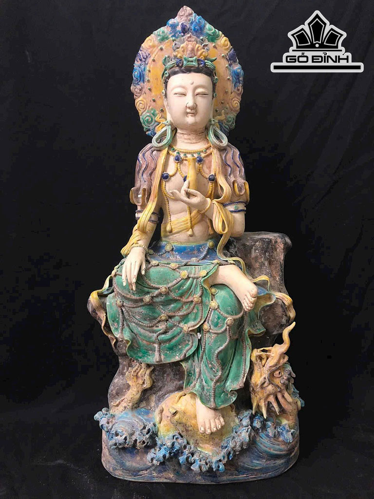 Tượng Phật Bà Gốm Tàu Cao 62 (cm)