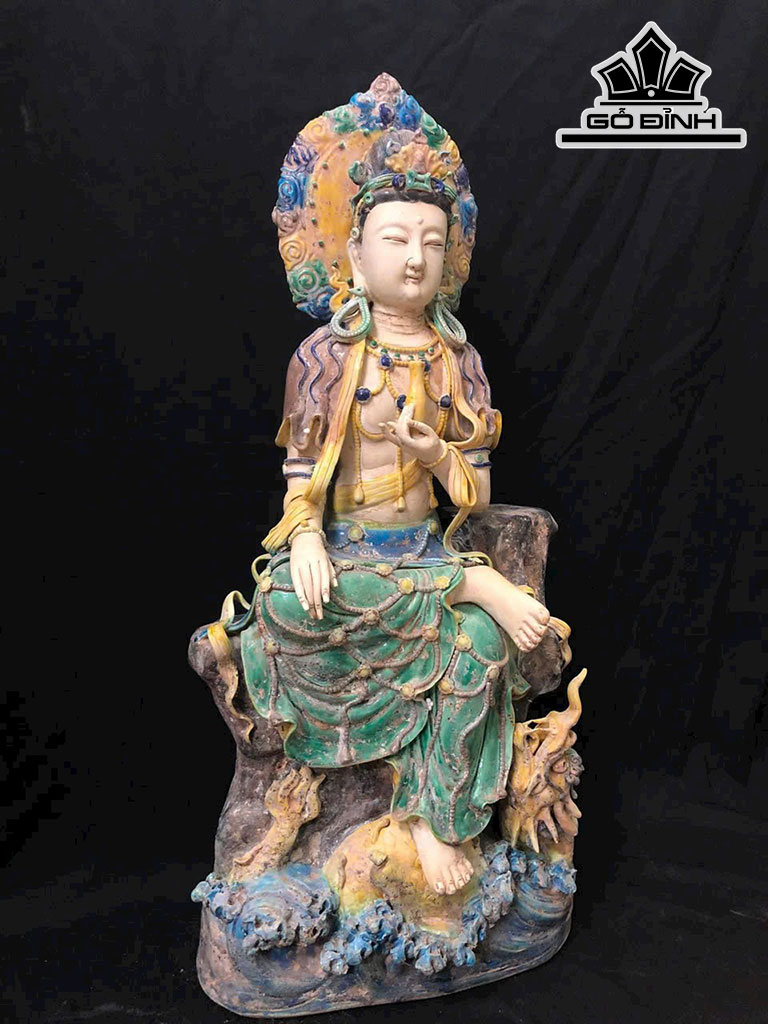 Tượng Phật Bà Gốm Tàu Cao 62 (cm)