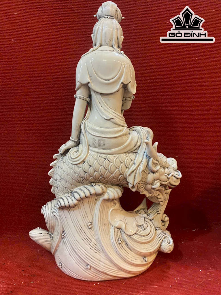 Tượng Quan Âm Gốm Tàu Cao 59 Ngang 36 (cm)