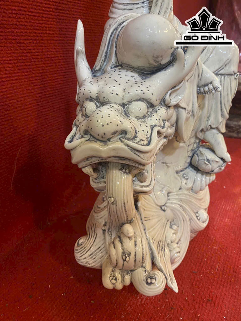 Tượng Quan Âm Gốm Tàu Cao 59 Ngang 36 (cm)