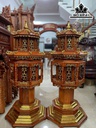 Đèn Thờ Gỗ Hương Cao 110 Ngang 43 (cm)