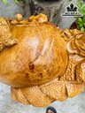 Tượng Di Lặc Gỗ Nu Hương Cao 40 Ngang 55 Sâu 26 (cm)