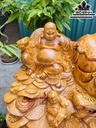 Tượng Di Lặc Gỗ Nu Hương Cao 40 Ngang 55 Sâu 26 (cm)