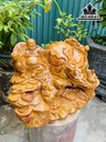 Tượng Di Lặc Gỗ Nu Hương Cao 40 Ngang 55 Sâu 26 (cm)