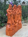 Tượng Phúc Lộc Thọ ( Tam Đa) Gỗ Hương Cao 60 Ngang 17 Sâu 14 (cm)