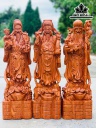 Tượng Phúc Lộc Thọ ( Tam Đa) Gỗ Hương Cao 60 Ngang 17 Sâu 14 (cm)