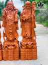 Tượng Phúc Lộc Thọ ( Tam Đa) Gỗ Hương Cao 60 Ngang 17 Sâu 14 (cm)