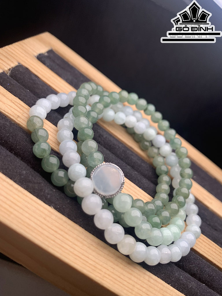 Chuỗi Đá Ngọc Lam Đường Kính Hạt 5,5 (mm)
