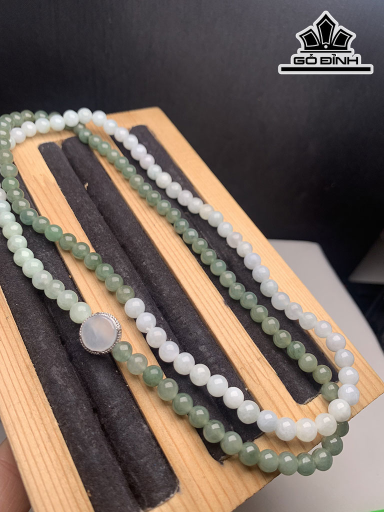Chuỗi Đá Ngọc Lam Đường Kính Hạt 5,5 (mm)