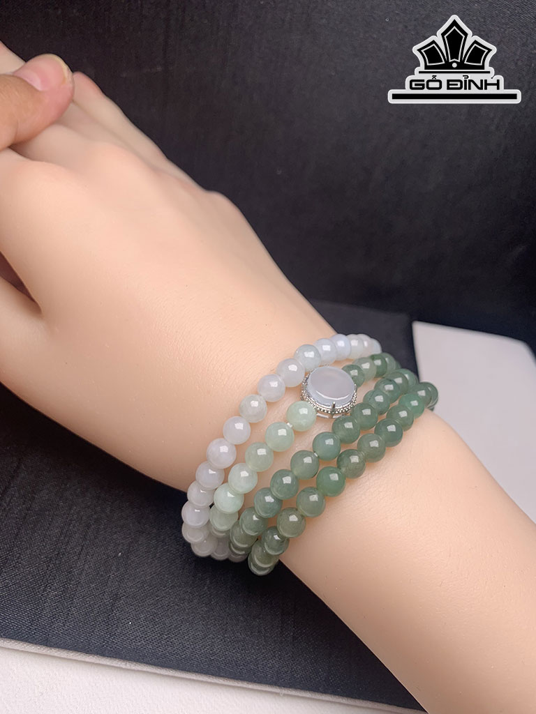 Chuỗi Đá Ngọc Lam Đường Kính Hạt 5,5 (mm)