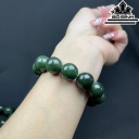 Vòng tay Đá Ngọc Bích (Nephrite Jade) Đường Kính Hạt 16 (mm)