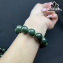 Vòng tay Đá Ngọc Bích (Nephrite Jade) Đường Kính Hạt 16 (mm)