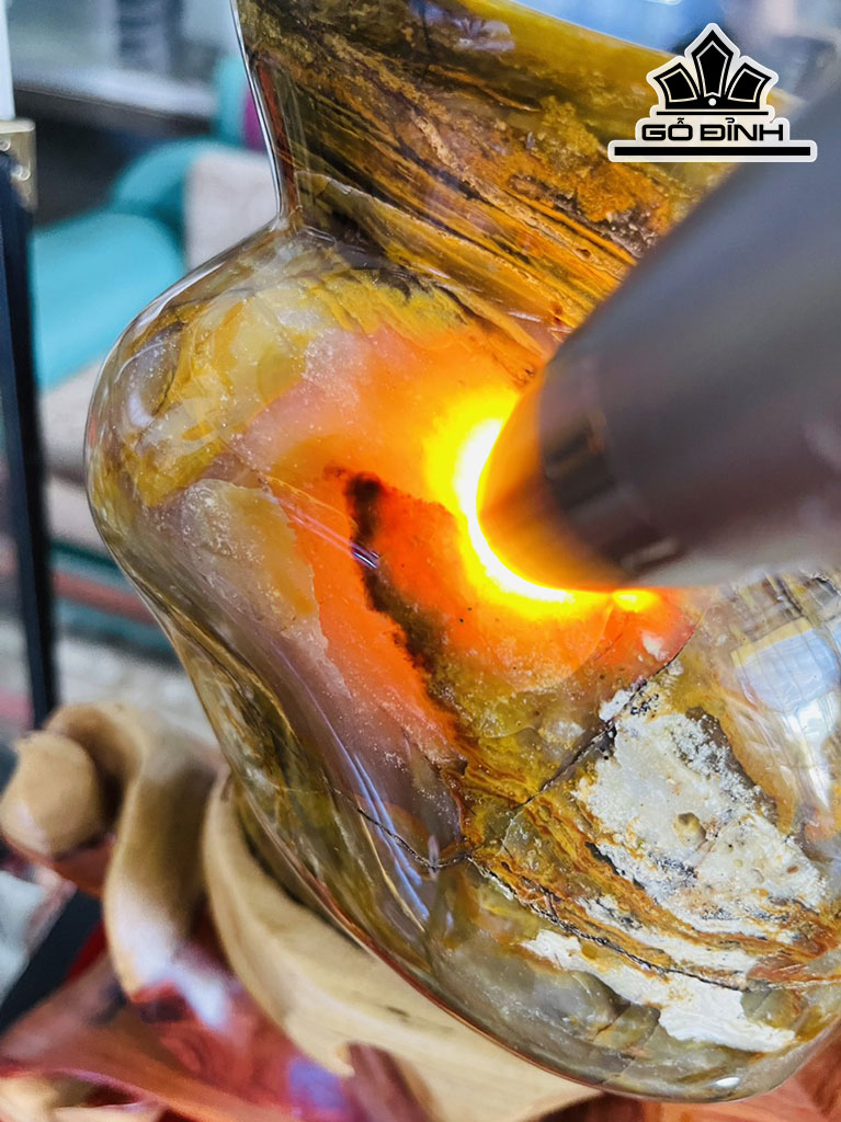 Bình Phú Quý Gỗ Hóa Thạch Cao 34 (cm) 5,8kg