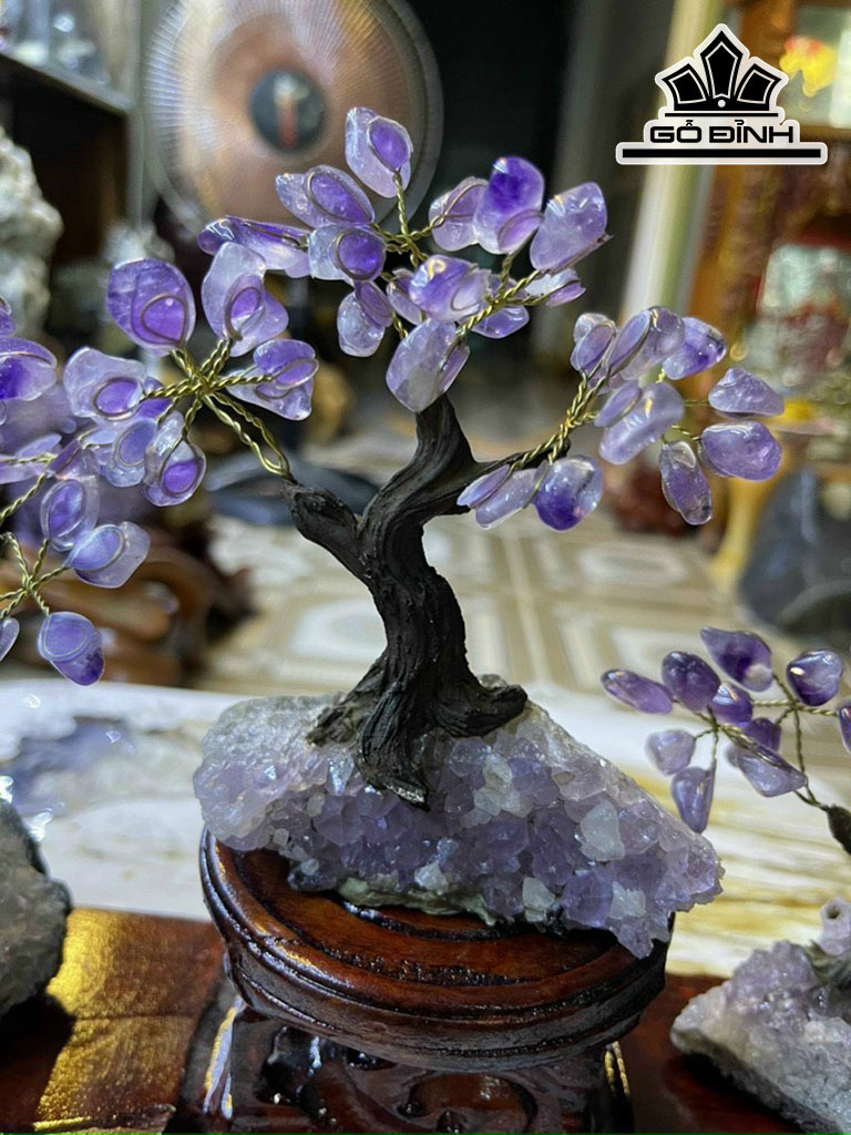 Cây Tài Lộc Đá Thạch Anh Tím Cao 28 Ngang 22 (cm) 1,3kg